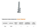 Tarugo De Nylon Para Durlok Yeso Con Mecha De 8 X 25ud