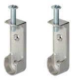 2 Soportes Mixtos Para Armario Placard Cromados Qbo Plateado