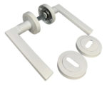 Manija 1012 Doble C/bocallaves Y Sistema C/resorte Blanco