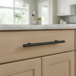 Manija Tirador Barral Acero Inox Negra Mueble De 96 Mm