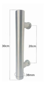 Manijon Barral S 300x38mm Simple Acero Inoxidable Puerta Color Satinado