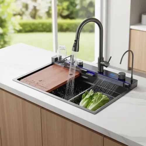 Bacha Inteligente De Cocina Multifuncion Viral Acero Inox