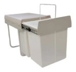 Cesto Residuos Extraible Doble Reciclaje De 40l Bajo Mesada Blanco