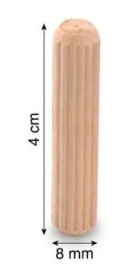 Tarugos De Madera Etriados 8 X 40 Mm - Imagen 2