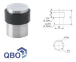 Tope Para Puerta Cilindrico De Aluminio Qbo Negro
