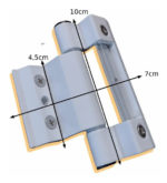 Bisagra H62 Blanco Puerta Aberturas Aluminio Módena Reforzad - Imagen 5