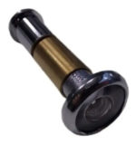 Mirilla Mirador Optico 180° Para Puerta De 35 A 55 Mm Bronce Plateado