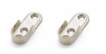2 Soportes Lateral Para Armario Placard Cromados Qbo Plateado
