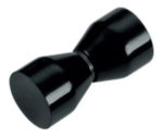 Tirador De Aluminio Para Mampara De Baño Vidrio Manija Negro / Liso