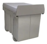 Cesto Residuos Extraible Doble Reciclaje De 40l Bajo Mesada Blanco