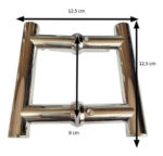 Mini Barral Manijon Cromado Inoxidable Puerta Vidrio Manija Cromado