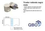 Tirador De Aluminio Cromado Para Mampara De Baño