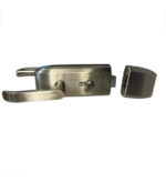 Cerradura Puerta Blindex Vidrio-vidrio Con Cilindro Y Manija Color Inoxidable